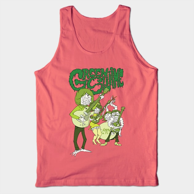 Green Slime Band Tank Top by BMOVIEMANIA